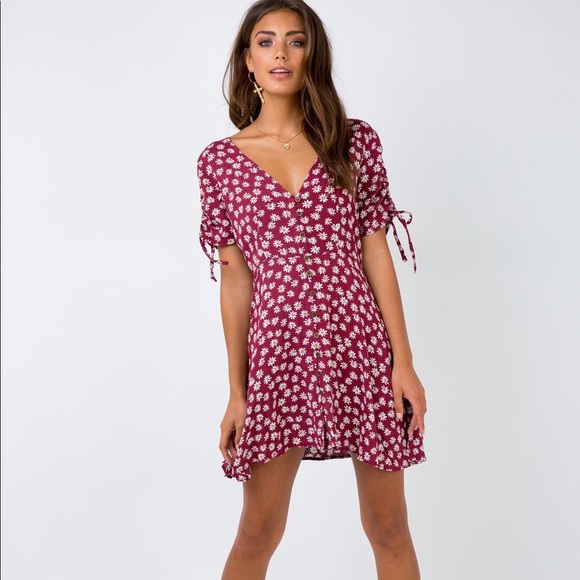 NEW Princess Polly Floral Button Front Mini Dress - Picture 3 of 7